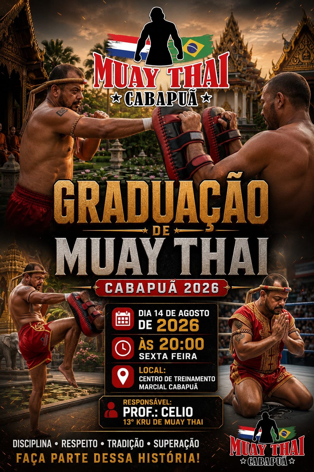 Cartaz Oficial Graduação de Muay Thai